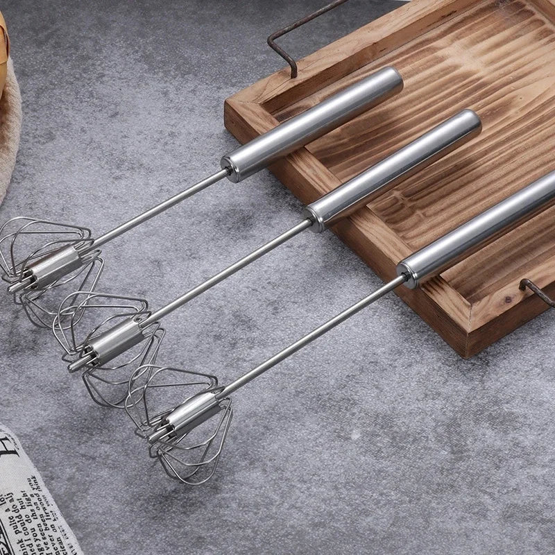 Semi Automatic Stainless Steel Egg Beater Manual Whisk