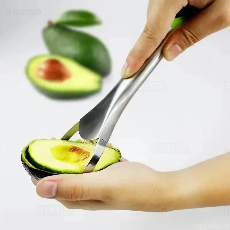 2-in-1 Stainless Steel Avocado Slicer Peeler Kitchen Gadget