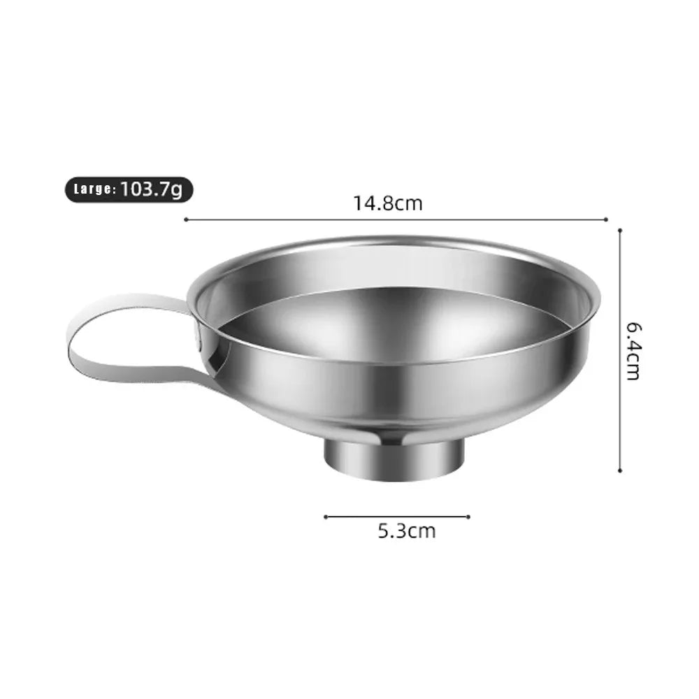 Premium Stainless Steel Wide Mouth Kitchen Funnel