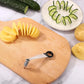 Manual Stainless Steel Spiral Vegetable Slicer Handheld Kitchen