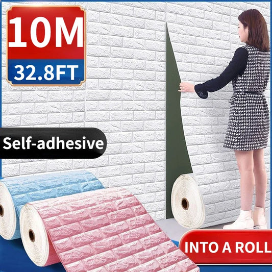 3D Foam Brick Wall Panels Self Adhesive Waterproof