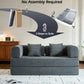 79" Folding Convertible Sofa Bed, Oversized Corduroy Futon Floor Couch, Boneless Loveseat for Small Spaces, Living Room, Bedroom