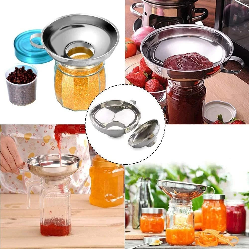 Premium Stainless Steel Wide Mouth Kitchen Funnel