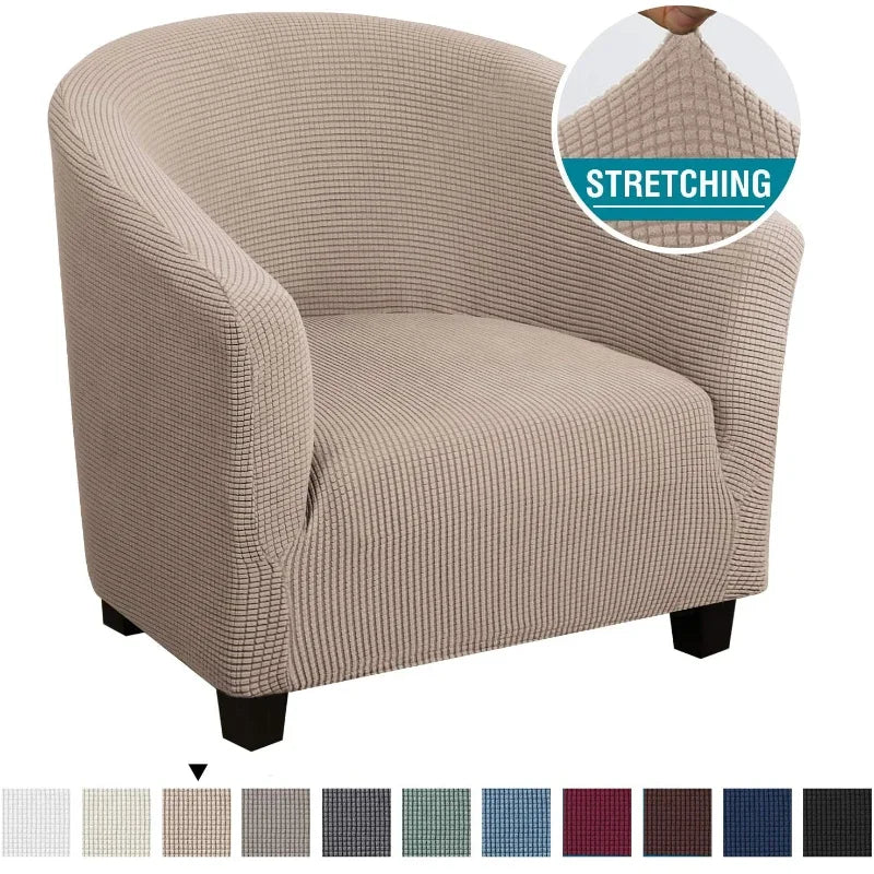 Club Bath Tub Armchairs Chair Cover Polar Fleece Single Sofa Covers Stretch Couch Slipcovers for Living Room Furniture Protector