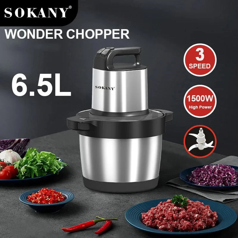 3 Gear Electric Meat Grinder Vegetable Food Processor