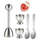 Stainless Steel Egg Opener Set With Tray Spoons
