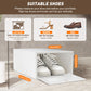 20PCS Foldable Clear Shoe Boxes Stackable Storage Organizer