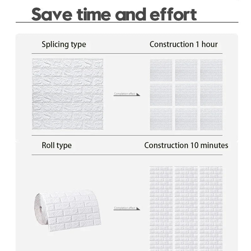 3D Foam Brick Wall Panels Self Adhesive Waterproof