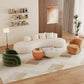 Nordic Cat-Scratch-Resistant Leather Living Room Sofa Modern Rest Area Reception Sofa Simple Curved Commercial Furniture FYSS