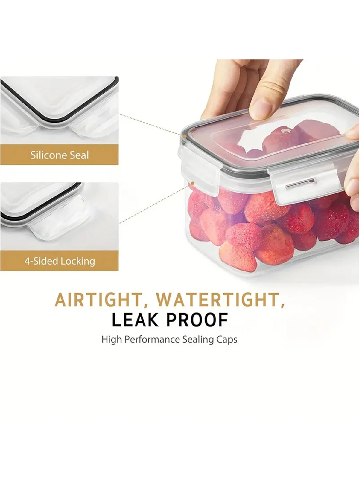 24PCS Airtight Food Storage Containers With Labels For Pantry