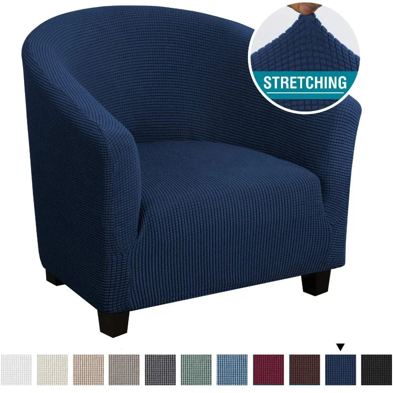 Club Bath Tub Armchairs Chair Cover Polar Fleece Single Sofa Covers Stretch Couch Slipcovers for Living Room Furniture Protector
