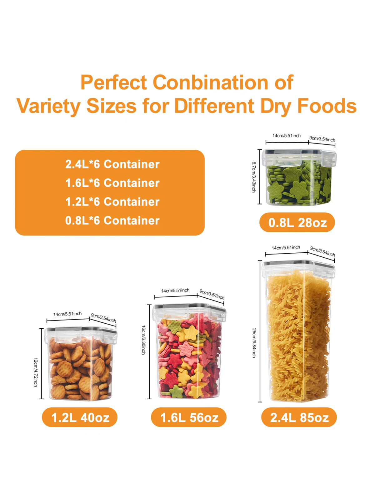 24PCS Airtight Food Storage Containers With Labels For Pantry