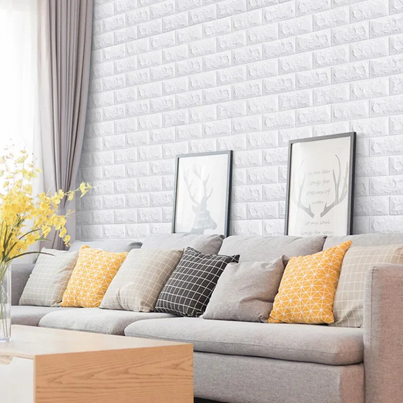 3D Foam Brick Wall Panels Self Adhesive Waterproof