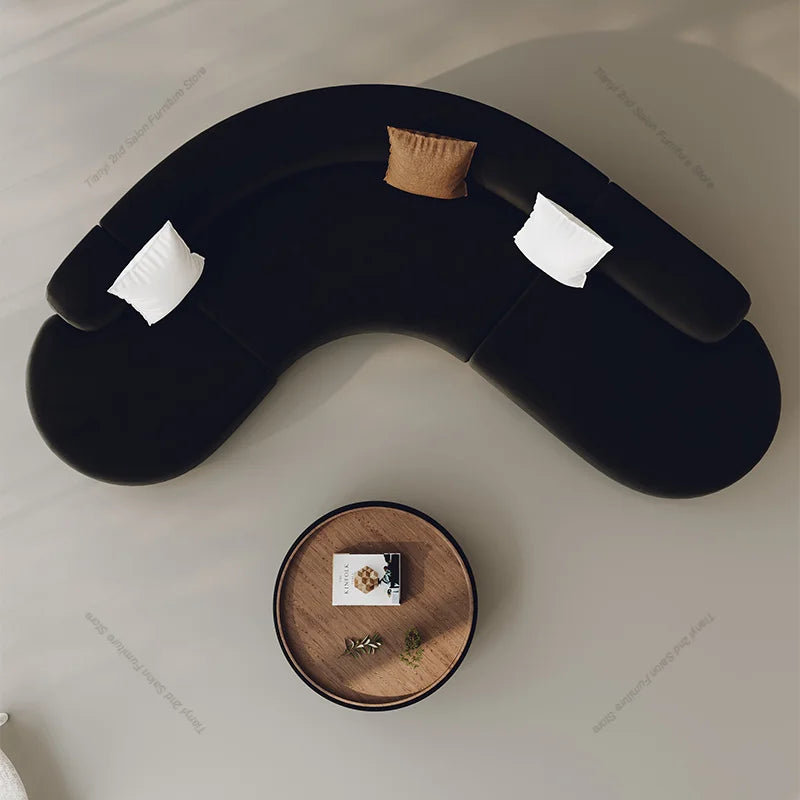 Nordic Creative Rest Area Reception Sofa Luxury Minimalist Style Beauty Salon Curved Sofa Office Furniture Sofy Do Salonu FYOS