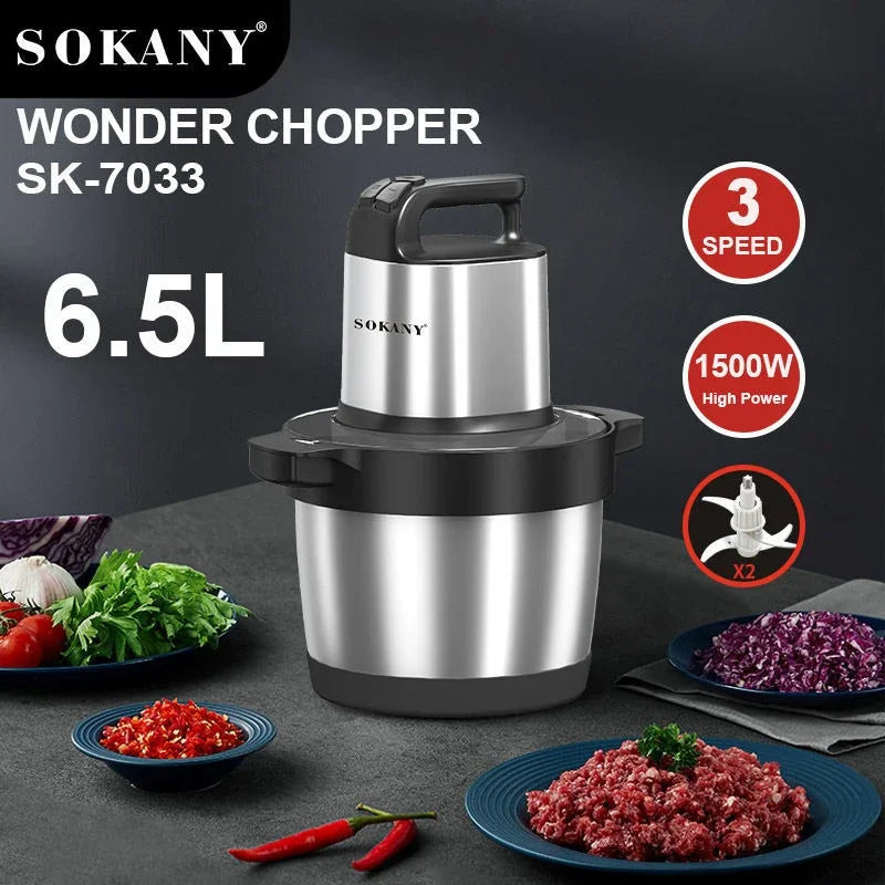 3 Gear Electric Meat Grinder Vegetable Food Processor