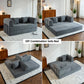 79" Folding Convertible Sofa Bed, Oversized Corduroy Futon Floor Couch, Boneless Loveseat for Small Spaces, Living Room, Bedroom