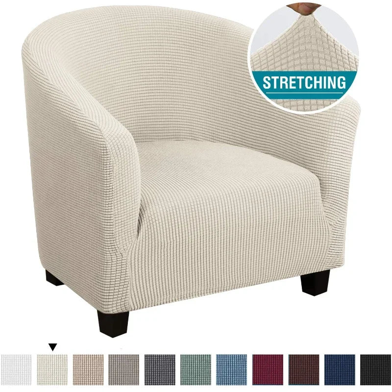 Club Bath Tub Armchairs Chair Cover Polar Fleece Single Sofa Covers Stretch Couch Slipcovers for Living Room Furniture Protector