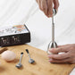 Stainless Steel Egg Opener Set With Tray Spoons