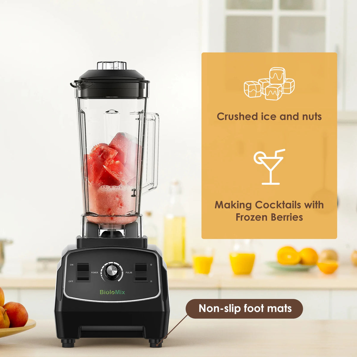 3HP 2200W Heavy Duty BPA Free Blender Mixer
