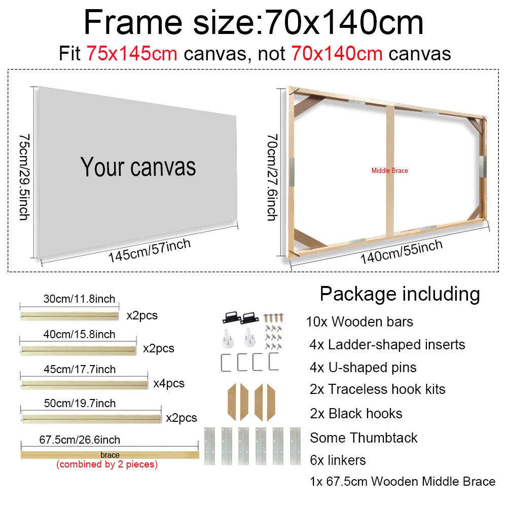 Modern Wooden Canvas Frames For Photos Paintings Artwork