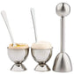 Stainless Steel Egg Opener Set With Tray Spoons