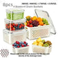 Fridge Food Storage Containers With Lids Strainer Set