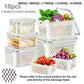 Fridge Food Storage Containers With Lids Strainer Set