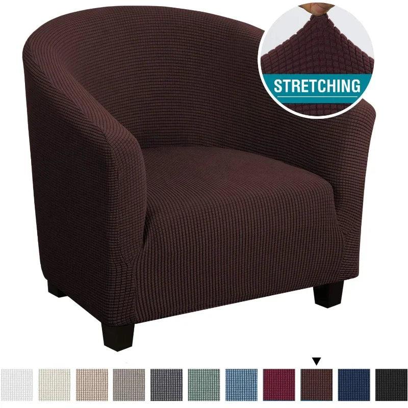 Club Bath Tub Armchairs Chair Cover Polar Fleece Single Sofa Covers Stretch Couch Slipcovers for Living Room Furniture Protector