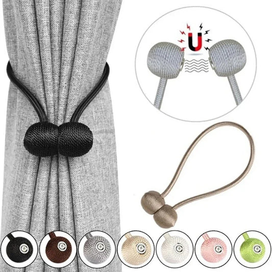 Pearl Magnetic Curtain Tiebacks Clips No Drill Installation