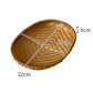 Oval Rattan Storage Basket Handmade Woven Fruit Bread
