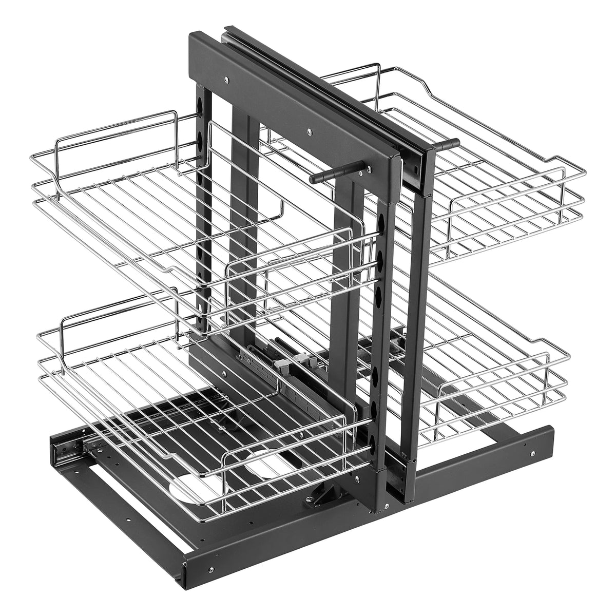 2 Tier Blind Corner Pull Out Cabinet Organizer
