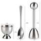 Stainless Steel Egg Opener Set With Tray Spoons