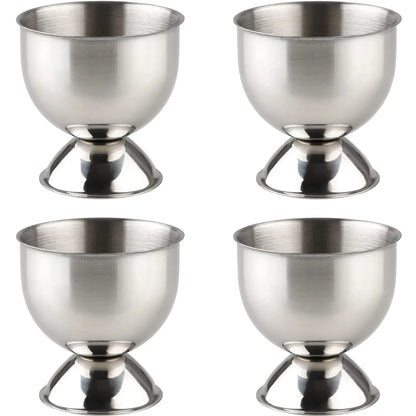 Stainless Steel Egg Opener Set With Tray Spoons